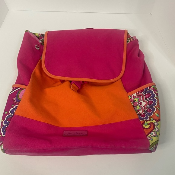 Vera Bradley Retired 2014 Pink Swirls Backpack - Picture 6 of 10